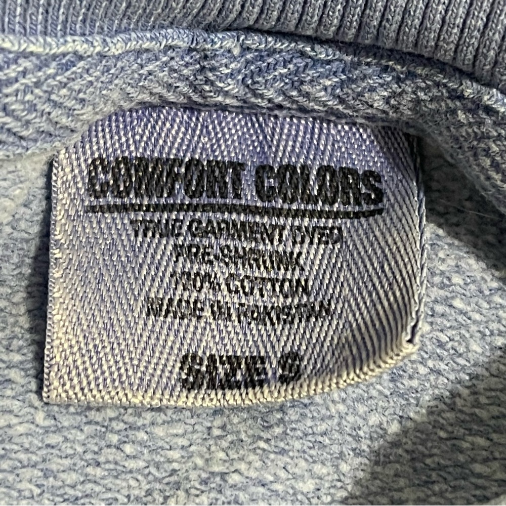 Comfort Colors Sweater Women Small Blue Cotton Heavyweight Pullover Casual‎ - Picture 3 of 6